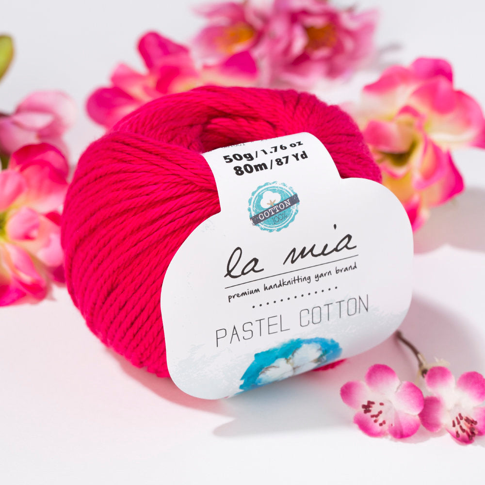 La Mia Pastel Cotton Fuşya El Örgü İpi - L058